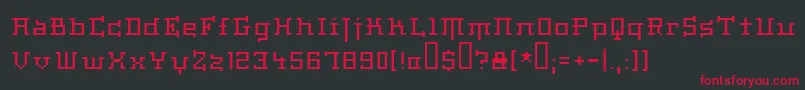 Haiku Font – Red Fonts on Black Background