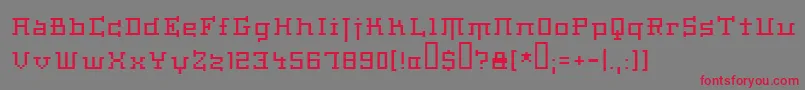 Haiku Font – Red Fonts on Gray Background