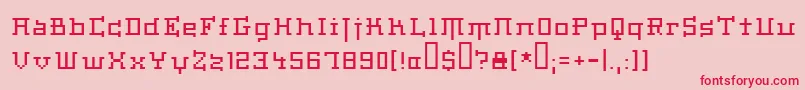 Haiku Font – Red Fonts on Pink Background