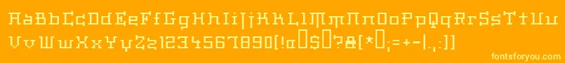 Haiku Font – Yellow Fonts on Orange Background
