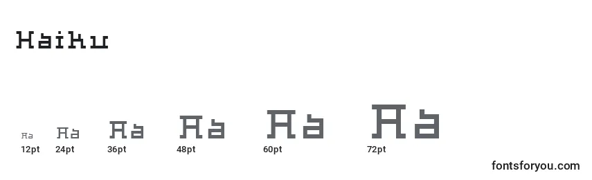 Размеры шрифта Haiku