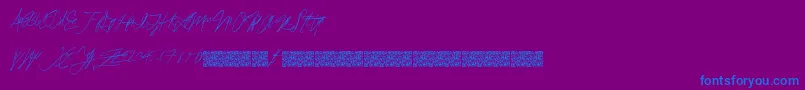 Brokenfixed Font – Blue Fonts on Purple Background