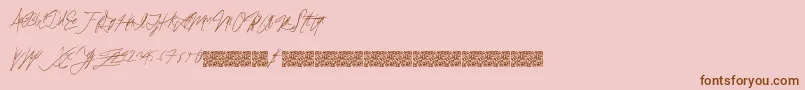 Brokenfixed Font – Brown Fonts on Pink Background