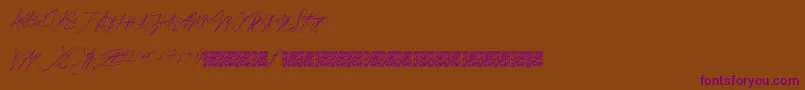 Brokenfixed Font – Purple Fonts on Brown Background