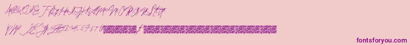 Brokenfixed Font – Purple Fonts on Pink Background