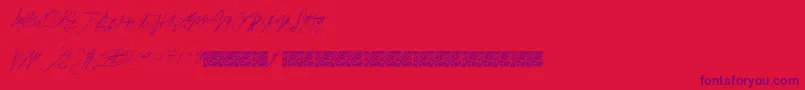 Brokenfixed Font – Purple Fonts on Red Background