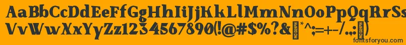 Lisätietoja SenzabellaBlack-fontista SenzabellaBlack-fontti – mustat fontit oranssilla taustalla