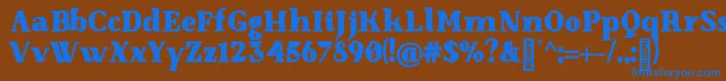 Шрифт SenzabellaBlack – синие шрифты на коричневом фоне
