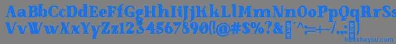 SenzabellaBlack Font – Blue Fonts on Gray Background