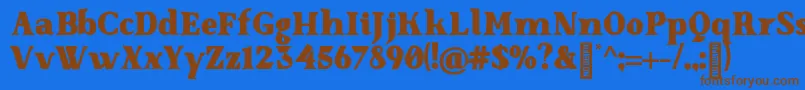 Weitere Informationen zur SenzabellaBlack-Schriftart SenzabellaBlack-Schriftart – Braune Schriften auf blauem Hintergrund
