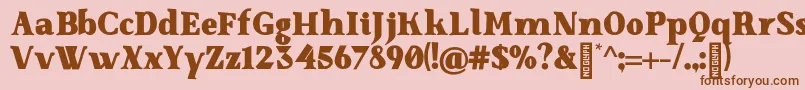 Lisätietoja SenzabellaBlack-fontista SenzabellaBlack-fontti – ruskeat fontit vaaleanpunaisella taustalla