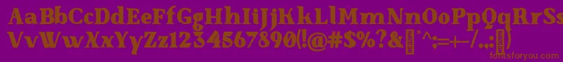 SenzabellaBlack Font – Brown Fonts on Purple Background