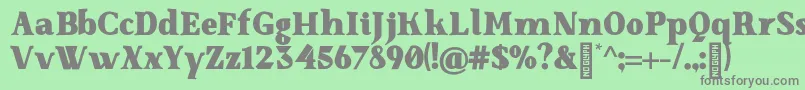 SenzabellaBlack Font – Gray Fonts on Green Background