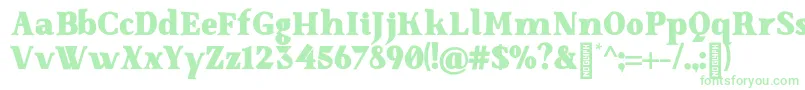 SenzabellaBlack Font – Green Fonts on White Background