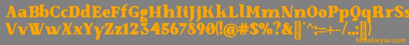SenzabellaBlack-Schriftart – Orangefarbene Schriften auf grauem Hintergrund