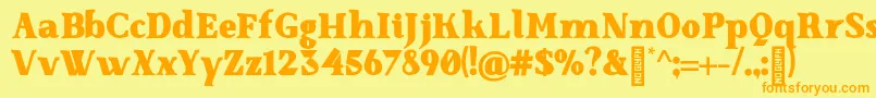 More about SenzabellaBlack Font SenzabellaBlack Font – Orange Fonts on Yellow Background