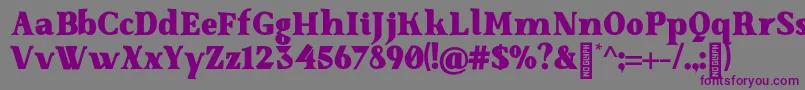 SenzabellaBlack Font – Purple Fonts on Gray Background