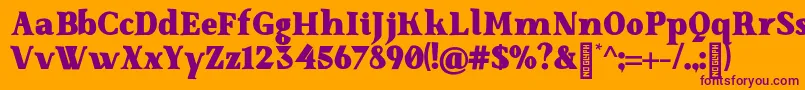 SenzabellaBlack Font – Purple Fonts on Orange Background