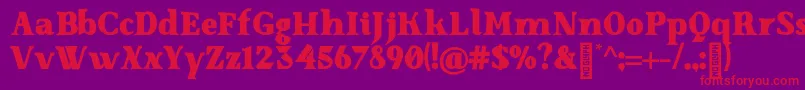 fuente SenzabellaBlack – Fuentes Rojas Sobre Fondo Morado