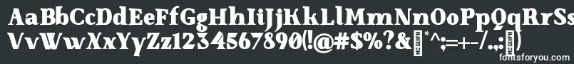 フォントSenzabellaBlack – 黒い背景に白い文字