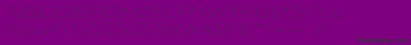 KnulUltralightitalic Font – Black Fonts on Purple Background