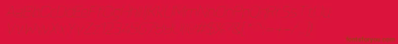 Police KnulUltralightitalic – polices brunes sur fond rouge