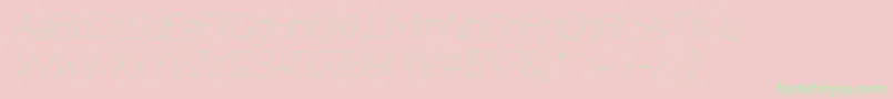 KnulUltralightitalic-Schriftart – Grüne Schriften auf rosa Hintergrund