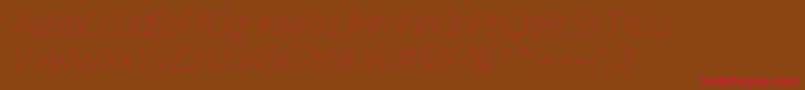 fuente KnulUltralightitalic – Fuentes Rojas Sobre Fondo Marrón
