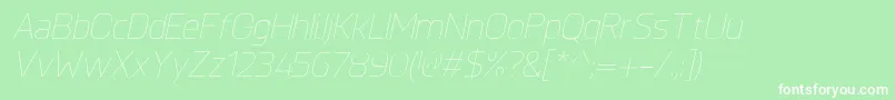 KnulUltralightitalic Font – White Fonts on Green Background