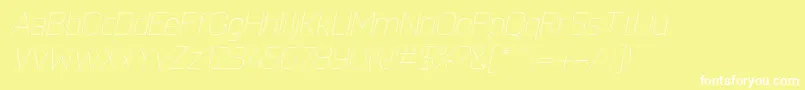 KnulUltralightitalic Font – White Fonts on Yellow Background
