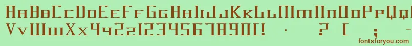 Darkwind Font – Brown Fonts on Green Background