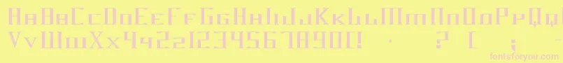 Darkwind-fontti – vaaleanpunaiset fontit keltaisella taustalla