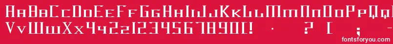 フォントDarkwind – 赤い背景に白い文字