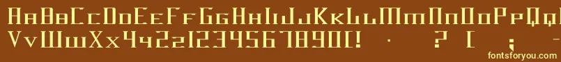 Darkwind-fontti – keltaiset fontit ruskealla taustalla