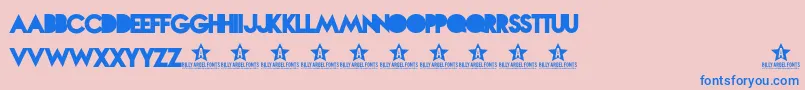 NovasolidTrial Font – Blue Fonts on Pink Background