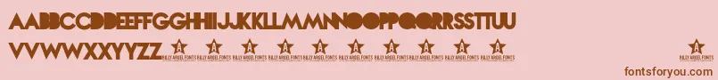 NovasolidTrial Font – Brown Fonts on Pink Background