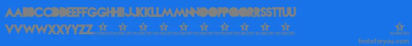 NovasolidTrial Font – Gray Fonts on Blue Background