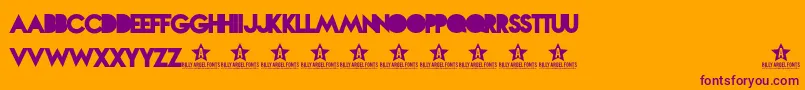 NovasolidTrial Font – Purple Fonts on Orange Background
