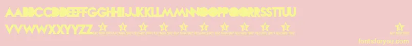 NovasolidTrial Font – Yellow Fonts on Pink Background