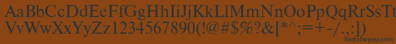 フォントTimesdl – 黒い文字が茶色の背景にあります