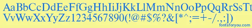 Timesdl Font – Blue Fonts on Yellow Background