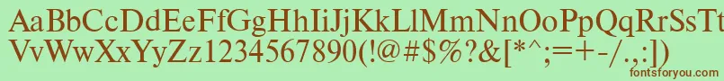 Timesdl Font – Brown Fonts on Green Background