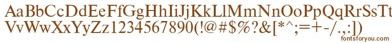 Шрифт Timesdl – коричневые шрифты на белом фоне