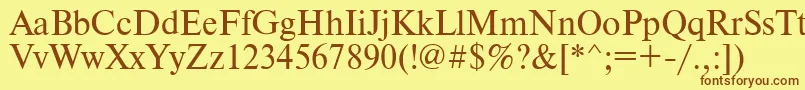 Timesdl Font – Brown Fonts on Yellow Background