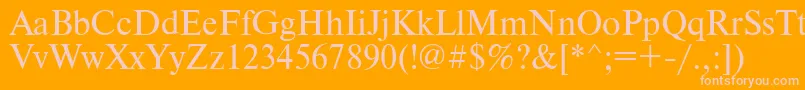 Timesdl Font – Pink Fonts on Orange Background