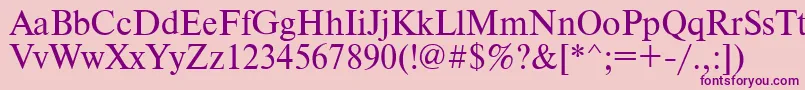 Timesdl Font – Purple Fonts on Pink Background