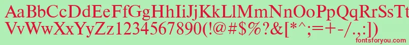 Timesdl Font – Red Fonts on Green Background