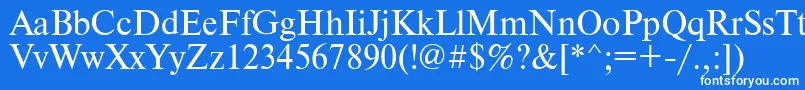 フォントTimesdl – 青い背景に白い文字