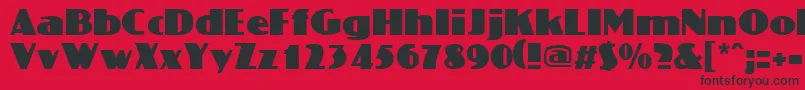 フォントColiseumNormal – 赤い背景に黒い文字