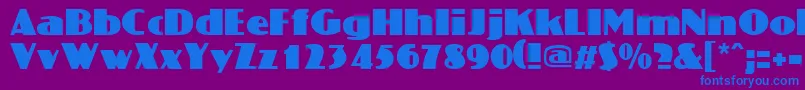 ColiseumNormal Font – Blue Fonts on Purple Background